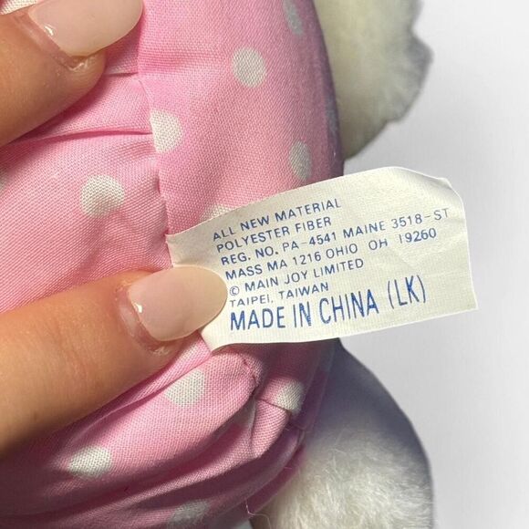 Small Vintage Pink Bunny Rabbit Stuffed Animal - Picture 7 of 7